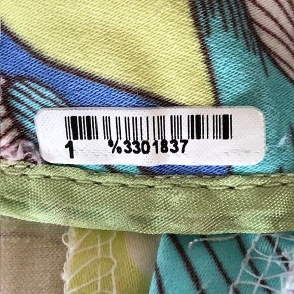 J. MCLAUGHLIN Yellow Turquoise Floral Capris Vintage 6 - Picture 8 of 15